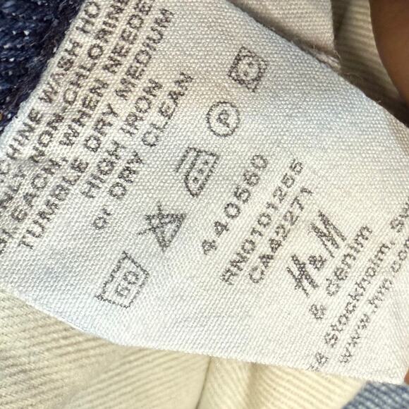 H&M &Denim 36X30 Fit LAD Straight Leg Jeans Distressed Midrise Grunge Streetwear - Picture 7 of 11